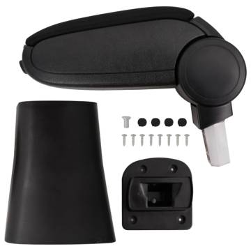 Car Armrest Black - Stylish & Adjustable Storage Solution