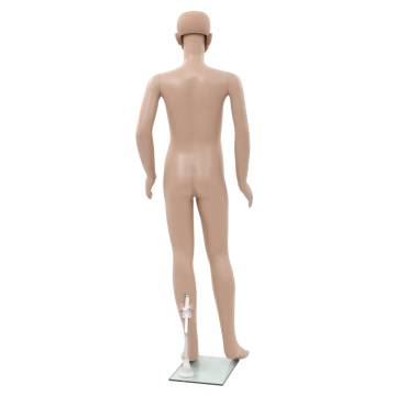 Full Body Child Mannequin with Glass Base - 140 cm Beige