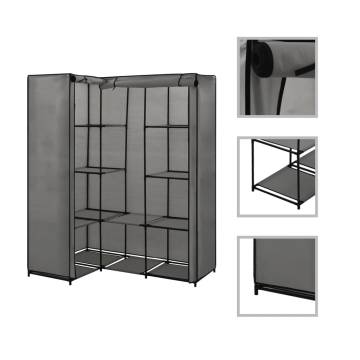 Corner Wardrobe Grey 130x87x169 cm - Stylish Storage Solution