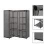 Corner Wardrobe Grey 130x87x169 cm Colour grey Quantity in Package 1 Amount 