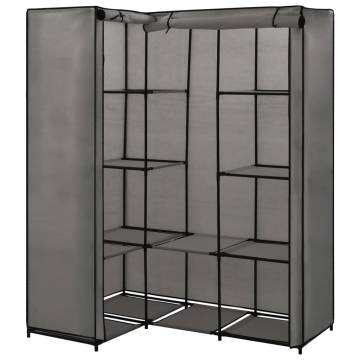 Corner Wardrobe Grey 130x87x169 cm - Stylish Storage Solution