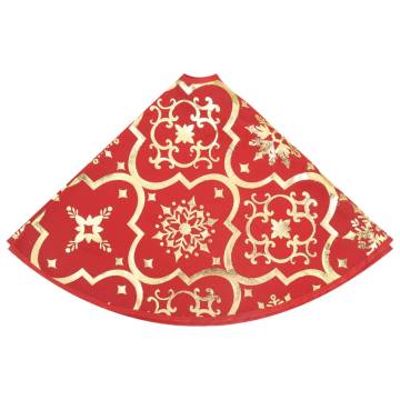 Luxury Red Christmas Tree Skirt & Sock - 90 cm Fabric