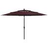 3-Tier Parasol with Aluminium Pole Bordeaux Red 3.5 m Colour bordeaux red Size 3.5 m Quantity in Package 1 