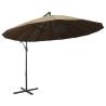 Hanging Parasol Taupe 3m Aluminium Pole | Shade & Comfort