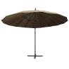 Hanging Parasol Taupe 3m Aluminium Pole | Shade & Comfort