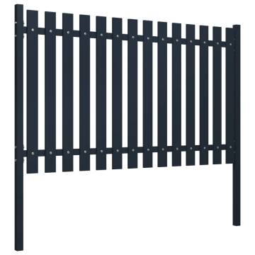 Anthracite Fence Panel 174.5x100 cm - Durable Steel Design