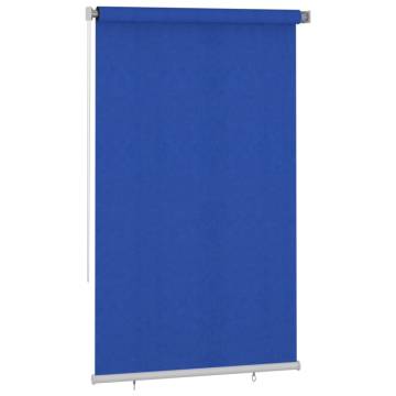 Outdoor Roller Blind 140x230 cm Blue HDPE | HipoMarket