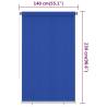 Outdoor Roller Blind 140x230 cm Blue HDPE | HipoMarket