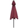 Outdoor Parasol with Metal Pole - Bordeaux Red 300 cm