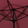 Outdoor Parasol with Metal Pole - Bordeaux Red 300 cm