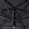 3-Tier Aluminium Garden Parasol - Anthracite 2m