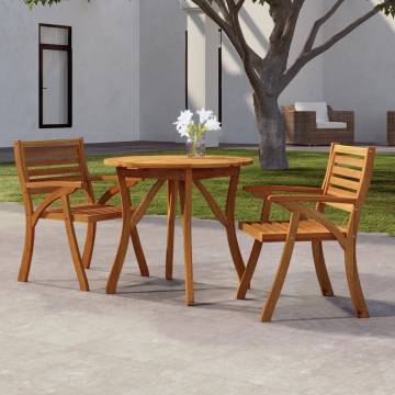 Garden Table Ø 85 cm - Solid Acacia Wood | Hipomarket