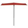 Madison Sun Wave Balcony Parasol - Brick Red 270x150 cm