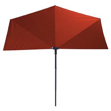 Madison Sun Wave Balcony Parasol - Brick Red 270x150 cm