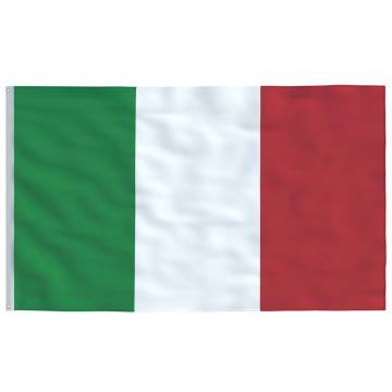 Italy Flag & Pole 5.55m Aluminium - Eye-Catching Garden Decor