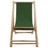 Deck Chair Bamboo & Canvas Green - Comfortable & Durable