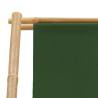 Deck Chair Bamboo & Canvas Green - Comfortable & Durable