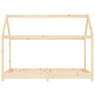 Kids Bed Frame in Solid Pine Wood - 70x140 cm | HipoMarket