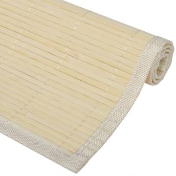 6 Natural Bamboo Placemats - Modern Dining Touch | HipoMarket