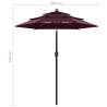 3-Tier Bordeaux Red Parasol with Aluminium Pole - 2 m | HipoMarket