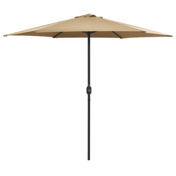 Outdoor Parasol with Aluminium Pole - 270x246 cm Taupe