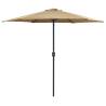 Outdoor Parasol with Aluminium Pole 270x246 cm Taupe Colour taupe Quantity in Package 1 