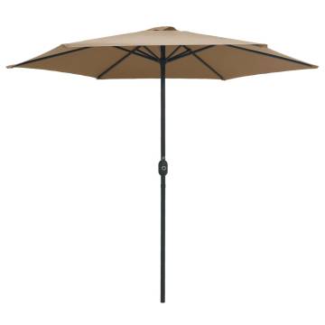 Outdoor Parasol with Aluminium Pole - 270x246 cm Taupe