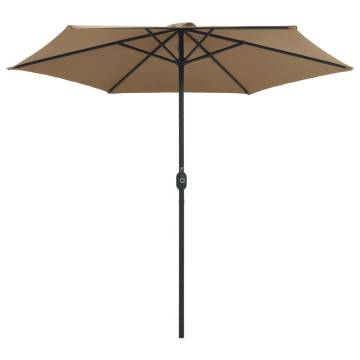 Outdoor Parasol with Aluminium Pole - 270x246 cm Taupe