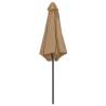 Outdoor Parasol with Aluminium Pole - 270x246 cm Taupe