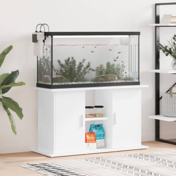 High Gloss White Aquarium Stand - Stylish & Durable Support