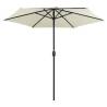 Outdoor Parasol with Aluminium Pole - Sand White 270x246 cm