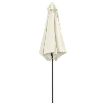 Outdoor Parasol with Aluminium Pole - Sand White 270x246 cm