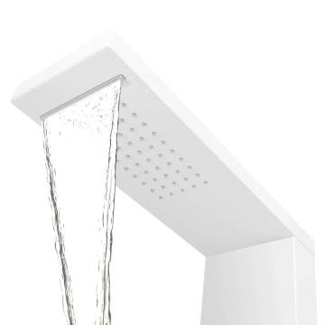 Stylish Matte White Shower Panel System - Aluminium Design