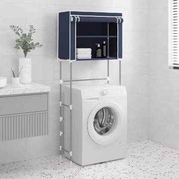 2-Tier Blue Storage Rack Over Laundry Machine - Hipomarket