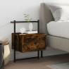 Bedside Cabinet Wall-mounted Smoked Oak 35x30x51 cm Engineered Wood Colour smoked oak Quantity in Package 1 