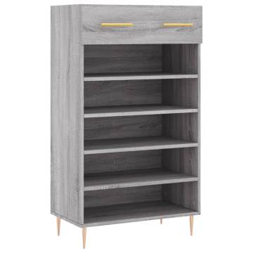 Shoe Cabinet Grey Sonoma 60x35x105 cm - Stylish Storage Solution