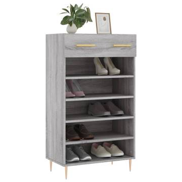 Shoe Cabinet Grey Sonoma 60x35x105 cm - Stylish Storage Solution