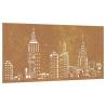 Garden Wall Decoration - Corten Steel Skyline Design 105x55 cm