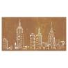 Garden Wall Decoration - Corten Steel Skyline Design 105x55 cm