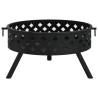 58 cm XXL Steel Fire Pit with Poker - Cozy Garden Heating