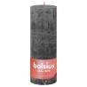 Bolsius Rustic Pillar Candles Shine - Stormy Grey (4 pcs)