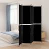 4-Panel Room Divider Black 200x220 cm Fabric Colour black Size 200 x 220 cm Number of 1 Number_of_Panels 4 