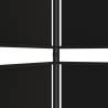 4-Panel Black Room Divider - 200x220 cm Fabric | HipoMarket