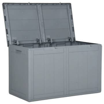 Garden Storage Box 180L Grey PP Rattan - Stylish & Durable