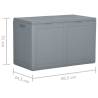 Garden Storage Box 180L Grey PP Rattan - Stylish & Durable