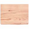 Light Brown Solid Wood Bathroom Countertop - 40x30x(2-6) cm