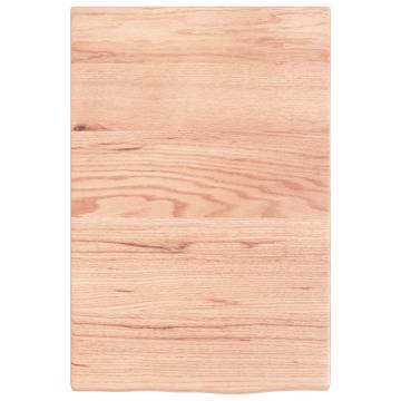 Light Brown Bathroom Countertop - 40x60 cm Solid Wood