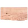 Light Brown Solid Wood Bathroom Countertop - 60x30 cm