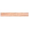 Light Brown Solid Wood Bathroom Countertop - 220x30cm