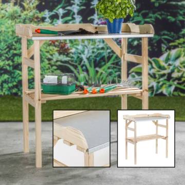 HI Wooden Planting Table 82x38x78 cm - Durable & Stylish